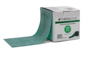 THERABAND Resistance Bands, 50 Yard Roll Professional Latex Elastic Band For Upper & Lower Body & Core Exercise, Physical Therapy, Pilates, At-Home Workout, & Rehab, Green, Heavy, Level 4