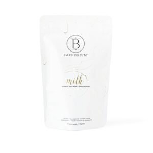 Bathorium Milk Mineral Bath Soak, Made with Coconut, Dead Sea Salt & Vanilla Bean CO2, Ideal for Hydration, pH Balanced Coconut Scented Bath Soak for Women, Approximately 5 Baths, 23 oz