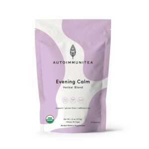 AutoimmuniTea – AIP Stress Relief, Bedtime Blend for Restful Sleep, Calming Tea for Stress, Lavender, Tulsi, Passion Flower Organic Blend – 15 Tea Bags (30 Cups)