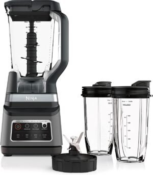 Ninja BN751 Professional Plus DUO Blender, 1400 Peak Watts, 3 Auto-IQ Programs for Smoothies, Frozen Drinks & Nutrient Extractions, 72-oz. Total Crushing Pitcher & (2) 24 oz. To-Go Cups, Black