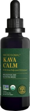Global Healing Center – Organic Kava Calm – MicroSomal Tech, Pure Kava Drops – Induce Calmness, Particularly Those Involved with GABA