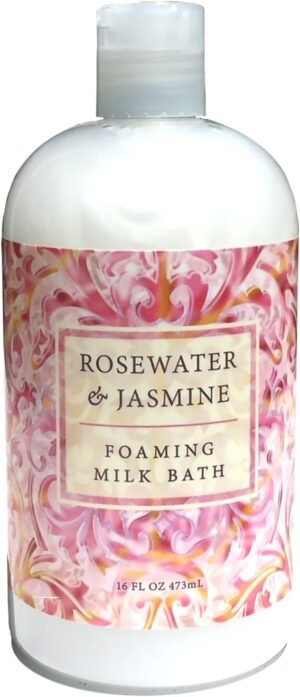 Greenwich Bay Rosewater Jasmine, Foaming Milk Bath with Buttermilk, Shea Butter and Cocoa Butter 16 oz