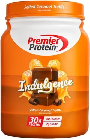 Premier Protein Indulgence Protein Powder, 30g Protein, 3g Sugar, Salted Caramel Truffle, 17 Servings