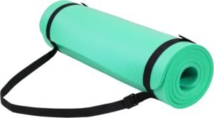 Yoga Mat, 1/2-Inch Extra Thick High Density Exercise Mat, Anti-Tear Exercise Yoga Mat with Carrying Strap, Suitable for Various Yoga Exercises