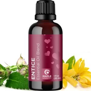 Entice Essential Oil Blend for Diffuser – Passionate Blend of Aromatherapy Oils for Couples with Lavender Palmarosa Clary Sage and Ylang-Ylang Essential Oil – Ignite The Romance Essential Oils Blend