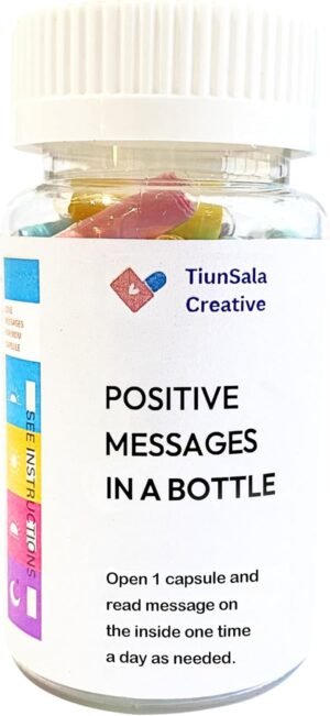50 Positive Messages in Bottle,Adult Stress Relief Gifts, Self Care Kit for Mediation, Positive Affirmation Gifts for Women, Self Care Kit for Mediation, Unique Health and Wellness Gifts