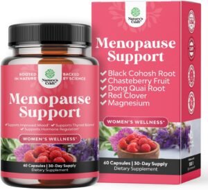 Complete Herbal Menopause Supplement for Women – Female Hormone Balance Capsules for Night Sweats, Hot Flashes & Mood Swings with Dong Quai, Chaste Berry & Black Cohosh Root – 60 Count Pack