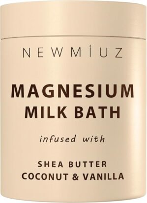 Creamy Magnesium Milk Bath Soak Powder Moisturize Soften Skin Coconut Vanilla Shea Butter Luxury Spa Bath Salt Relaxation Selfcare Gifts for Women