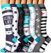 Aoliks Medical Compression Socks for Women & Men, Support Knee High Socks for Running,Nurses,Travel