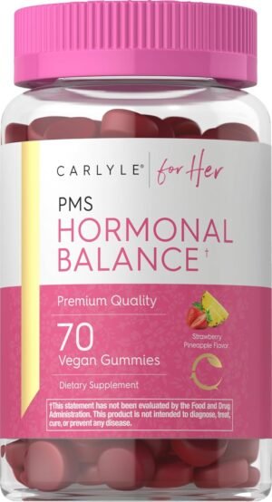 Carlyle Hormonal Balance for Women & PMS Supplement | 70 Gummies | Vitamin Complex | with Iron | Vegan, Non-GMO, Gluten Free | for Her