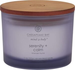 Chesapeake Bay Candle Scented Candle Serenity + Calm (Lavender Thyme) Coffee Table Home Décor