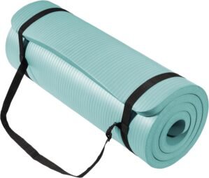Yoga Mat, One-Inch Extra Thick High Density Exercise Mat, Anti-Tear Exercise Yoga Mat with Carrying Strap, Suitable for Various Yoga Exercises