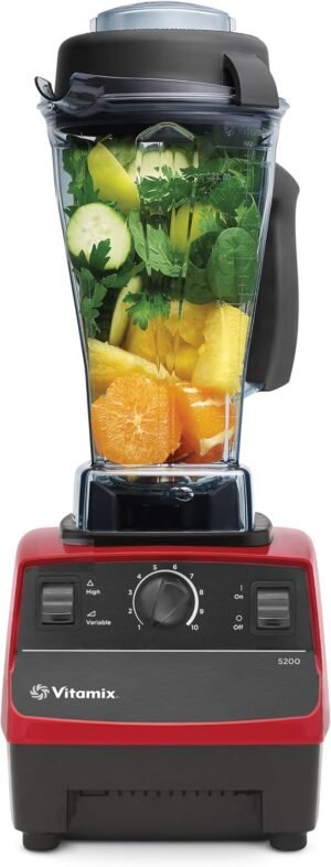Vitamix 5200 Blender, Professional-Grade, 64 oz. Container, Self-Cleaning, Red, 64 fl oz, DAA
