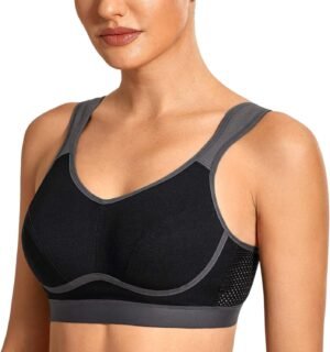 VANTONIA Sports Bras for Women High Impact Support Wireless Plus Size Workout Bra