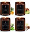 Scented Candles Set, Candles for Home Scented Soy Wax Candles, 4 Pack 28 Oz Aromatherapy Candles Gift Set for Women Men (Sage/Vanilla/Mint/Sandalwood)