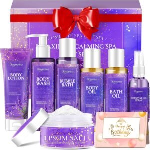 Spa Gifts for Women,Relaxing Stress Relief Birthday Gifts Spa Self Care Basket Package Gift Set for Best Friend Mom Her Wife Sister Anniversary Valentines Mothers Day Christmas Stocking Stuffers