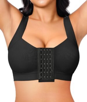 BRABIC Front Closure Post Surgery Compression Bras for Women Mastectomy Bra with Adjustable Straps Wirefree