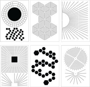 Habit Tracker Stencils – x6 Habit Stencils, Circle Trackers, Monthly Tracking, Gratitude – Get Healthy, Achieve Goals with Journaling Supplies to Make a Habit Journal/Goal Planner