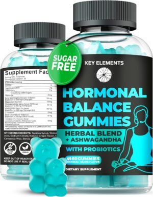 PMS Gummies Hormonal Balance Supplements For Women – Probiotic PMS Vitamins Menstrual Cramp Relief, Hot Flashes Menopause Support – PMS Relief with Dong Quai, Chasteberry, Black Cohosh & Ashwagandha