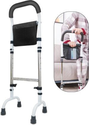 Walking Cane, Body Recovery Aid Tool, Enhanced Stability and Anti-Slip, Up to 300lb, Height Adjustable 28.3-36.2in, Suitable for Elderly Handicap or Pregnant Women, etc(4lb)