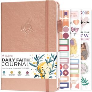 Clever Fox Daily Faith Journal – Guided Prayer, Gratitude & Bible Study Notebook – Faith Based Gifts & Journaling Supplies for Women (Rose Gold)