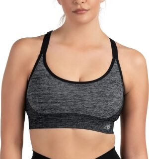 New Balance Women’s Seamless Medium Padded Cami Sports Bra, Workout Yoga Top
