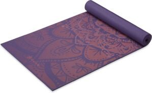 Gaiam Yoga Mat – Premium 6mm Print Extra Thick Non Slip Exercise & Fitness Mat for All Types of Yoga, Pilates & Floor Workouts (68″L x 24″W x 6mm Thick)