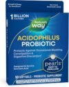 Nature’s Way Acidophilus Probiotic Pearls, Supports Digestive Balance and Gut Health*, Protects Against Occasional Constipation and Bloating*, 1 Billion Live Cultures, 90 Softgels (Packaging May Vary)