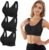 Seamless Sports Bras for Women 3 Pack,Wireless Bras Low Impact Sports Bra Sleep Comfortable Yoga Bras with Removable Pads