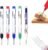 5 Pack Long Head Deep Hole Marker Pens, 20mm Deep Reach Metal Marking Pen, Quick-dry Waterproof Long Nib Marker, Colorful Carpenter Deep Reach Markers Construction Markers Tool (Mix)