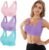 Seamless Sports Bras for Women 3 Pack,Wireless Bras Low Impact Sports Bra Sleep Comfortable Yoga Bras with Removable Pads