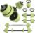 Adjustable Dumbbell Set 22/42/62LBS, 4-in-1 Free Weight Dumbbell Set Used as Kettlebell, Barbell, Dumbbell & Push-Up Stand, Iron Sand Weights Dumbbells with Connector for Home Gym