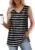 WIHOLL Summer Womens Tank Tops Loose Fit Pleated 2025 V Neck Sleeveless Tops Casual(S-3XL