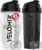 -2 Pack- 45 oz Protein Shaker Bottles for Protein Mixes – 2x Wire Whisk | Leak Proof Shaker Cups for Protein Shakes | Protein Shaker Bottle Pack | Shakers for Protein Shakes-Black&Transparent