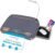 BIRDROCK HOME Deluxe Lap Desk with Memory Foam Cushion, USB Light & Dual Mouse Pads | Fits 15″ Laptops, 9.6″ Tablets, Phones | Portable Workstation for Teens & Adults | Tropical Grey Pattern