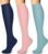 WITHYOU 3 Pairs Compression Socks for Women & Men 15-20 mmHg,Best Support for Nurses Running Hiking