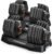 FEIERDUN Adjustable Dumbbell Set, 5-52.5lb Free Weight Dumbbells, 15 in 1, Quick Adjust Weight Set with Non-slip Handles and Tray, Dumbbells for Home Gym Exercise Strength Training, Unisex