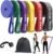 Resistance Bands Set – Pull Up Bands for Men Women, Exercise Bands Resistance with Door Anchor, Training Poster & Pouch for Body Stretching, Pull Up Assist