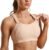 SYROKAN Women’s Sports Bra Front Adjustable High Impact Support Padded Wireless Racerback Plus Size Running Bra