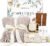 Gifts for Women, Get Well Soon Gifts for Women, Sympathy Care Baskets, Thinking of You Care Package, Self Care Gifts, After Surgery Feel Better Gifts Blanket (Khaki)