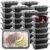 50-Pack Reusable Meal Prep Container Microwave Safe Food Storage Containers with Lids, 24 OZ – 1 Compartment Take Out Disposable Plastic Bento Lunch Box To Go, BPA Free – Dishwasher & Freezer Safe