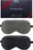 BeeVines Sleep Mask, 2 Pack 100% Real Natural Silk Eye Masks with Adjustable Strap for Sleeping, Mulberry Silk Eye Shade Cover, Blocks Light Reduces Puffy Eyes Traveling Gifts(Black & Galaxy Grey)